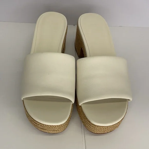 Vince Cream Platform Mules - Picture 8 of 11